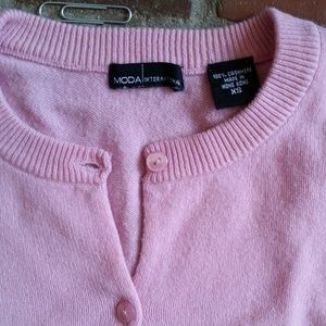 Pink Cashmere Cardigan